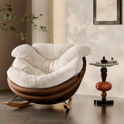 42.9'' Modern Rocking Chair Plush Comfort Ergonomic Design Durable Wooden Base for Relaxation